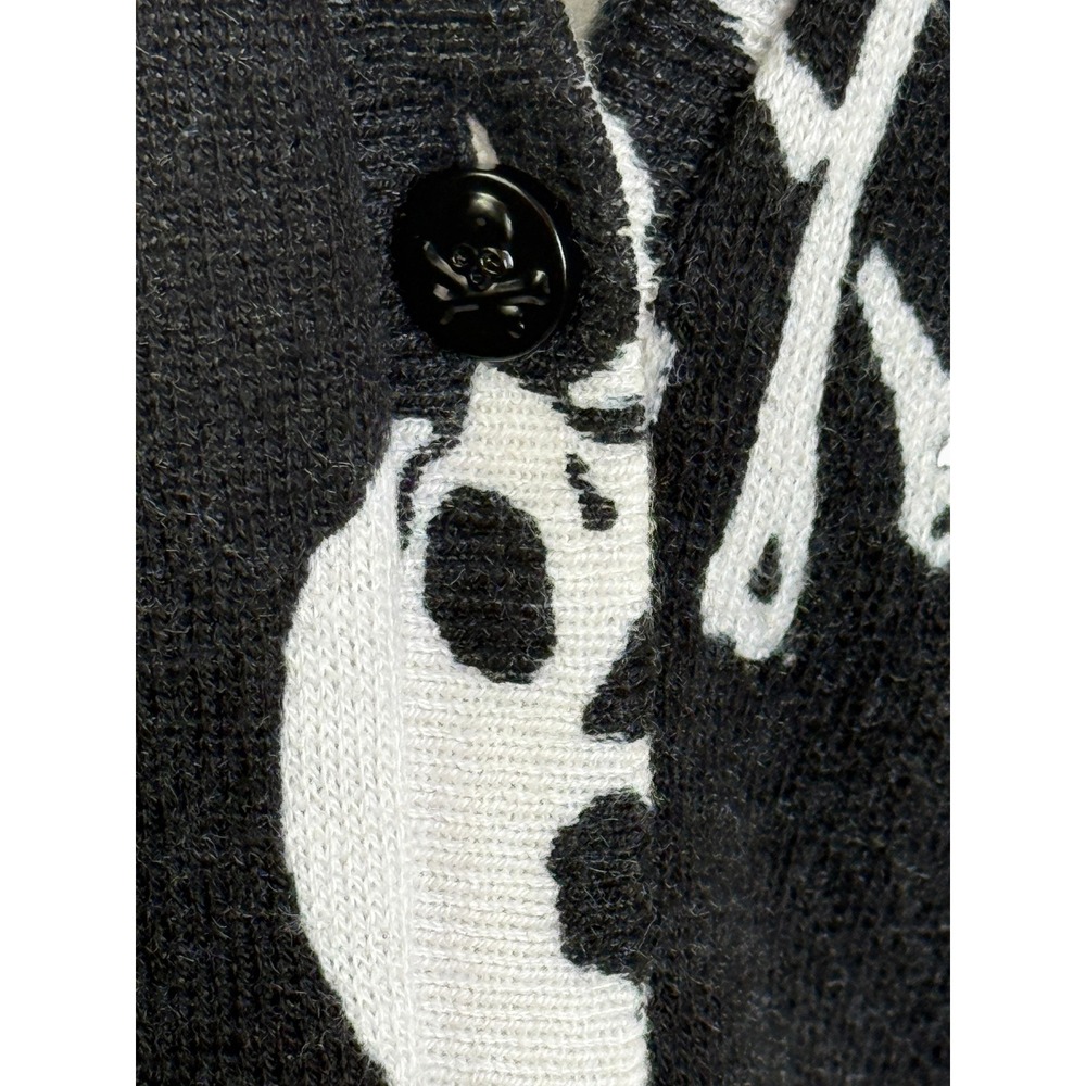 Torrid x Betsey Johnson Skull Cardigan Size 3 Black Longline Goth Sweater - Picture 2 of 10